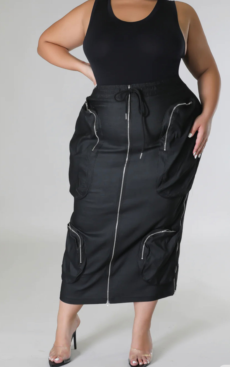 Gabbie Denim Cargo Skirt