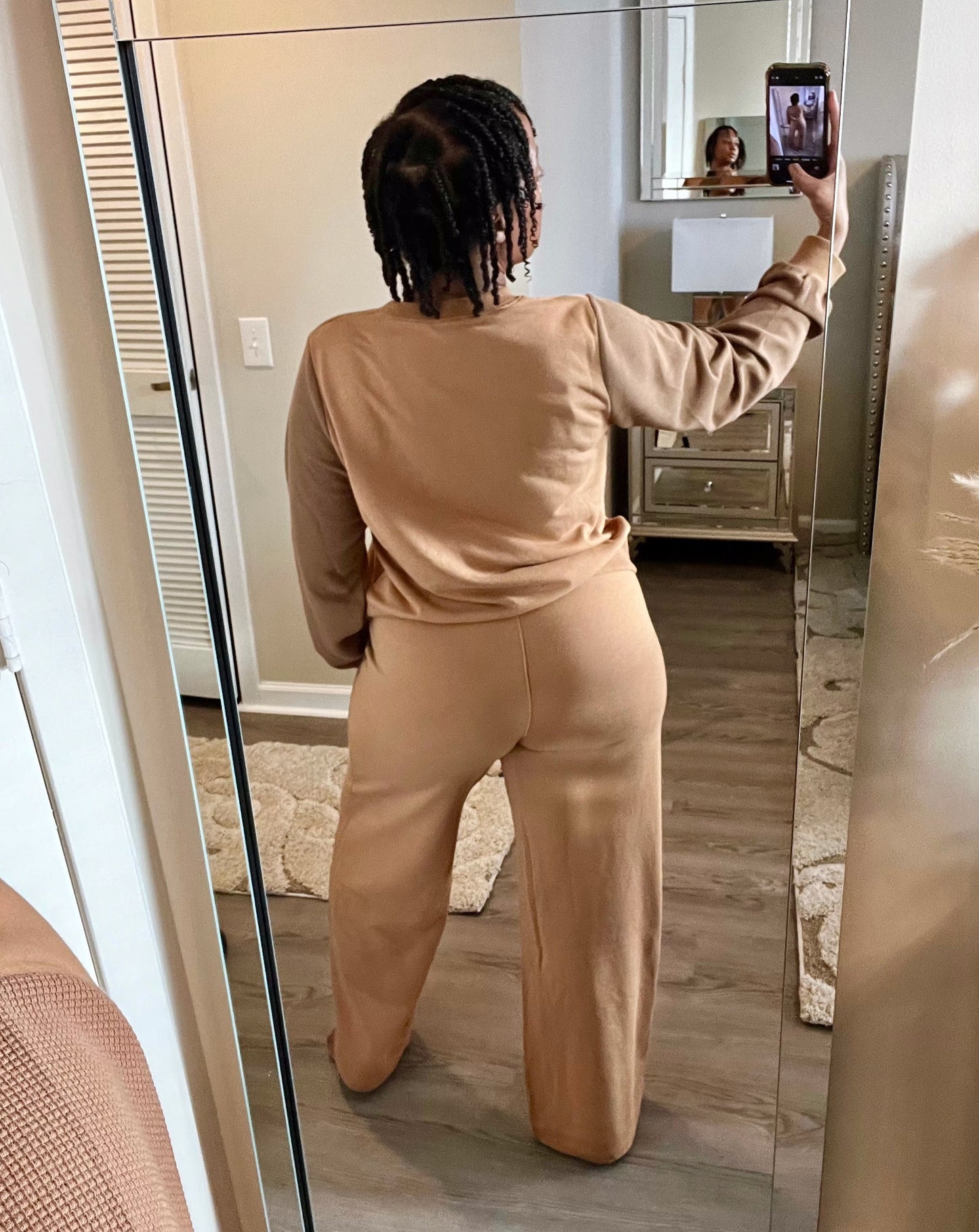 Terry Color-Block Pant Set