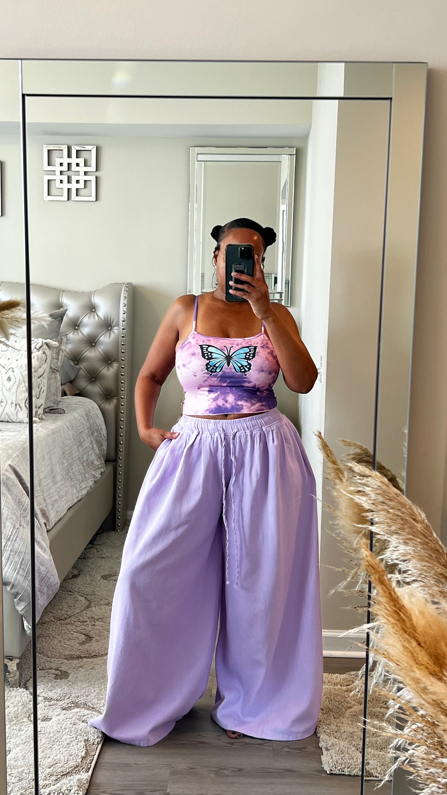 Butterfly Tie-Dye Crop Top