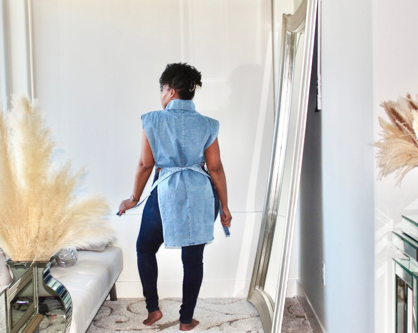 The Apron Topper Denim Top