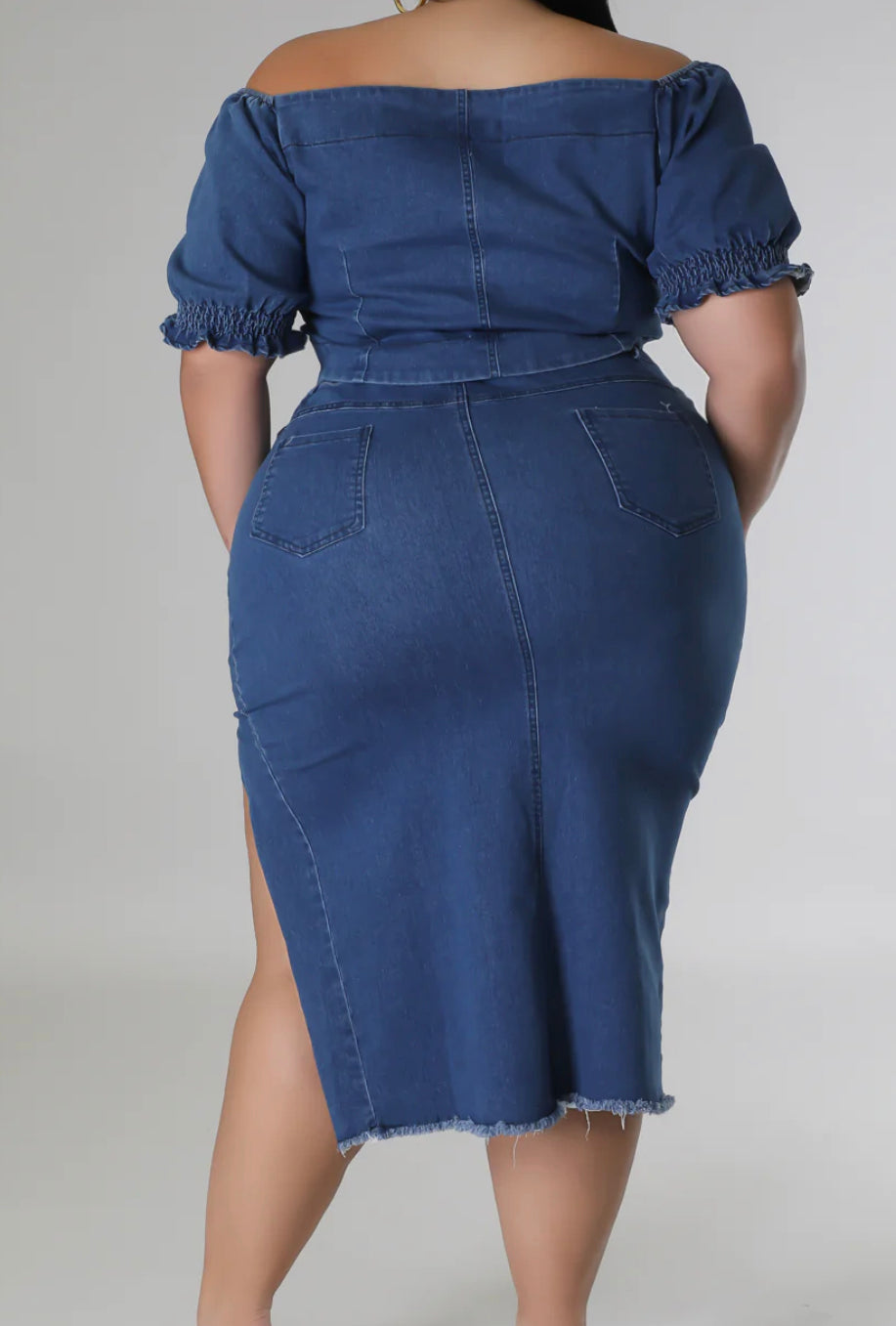 Denim Destination Skirt Set