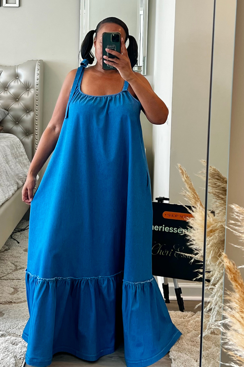 Monroe Denim Maxi Dress *25% OFF AT CHECKOUT*