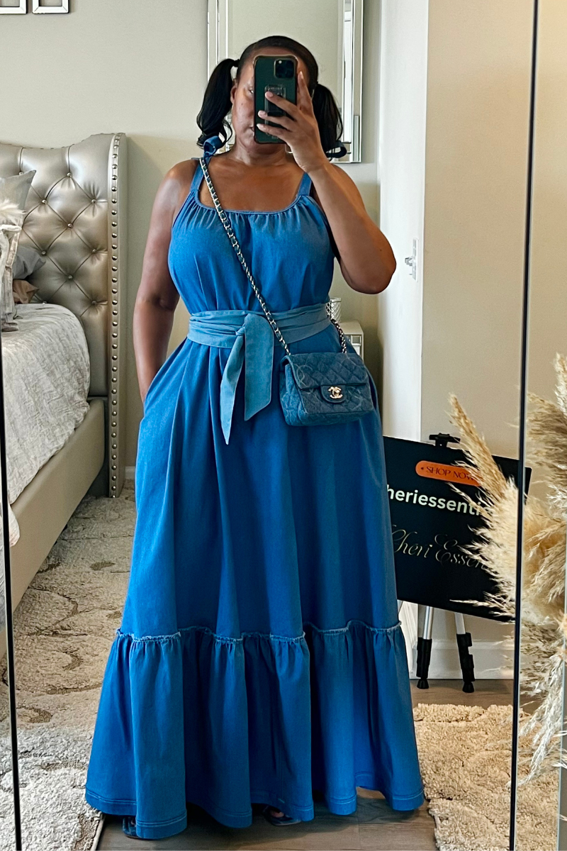 Monroe Denim Maxi Dress *25% OFF AT CHECKOUT*