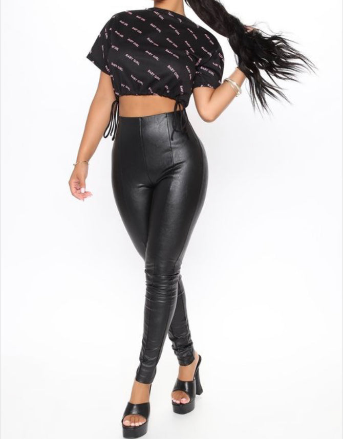 Seams Easy Leather Leggings