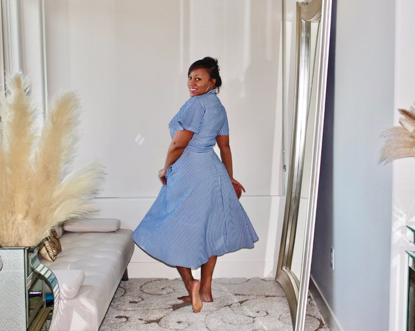 Desiree Denim Swing Dress