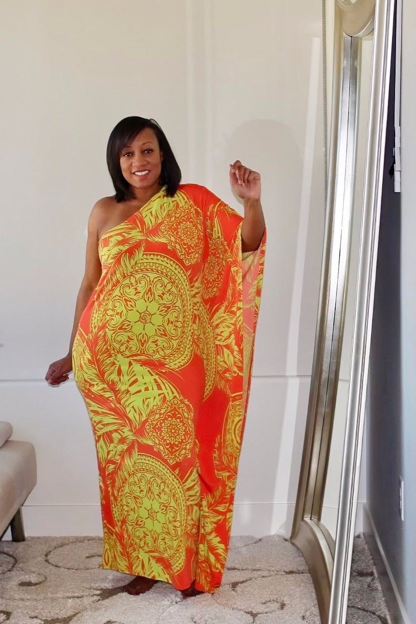 One Shoulder Kaftan Dress MyCheriEssentiel One Shoulder Kaftan Dress MyCheriEssentiel