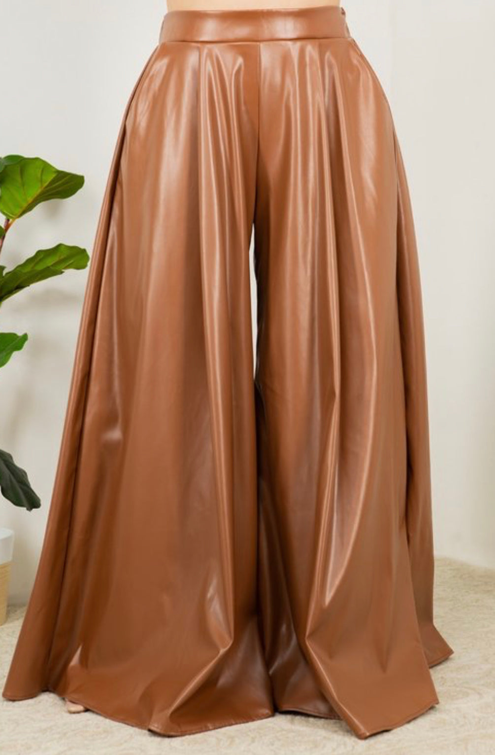 Mia Wide Leg Faux Leather Pants