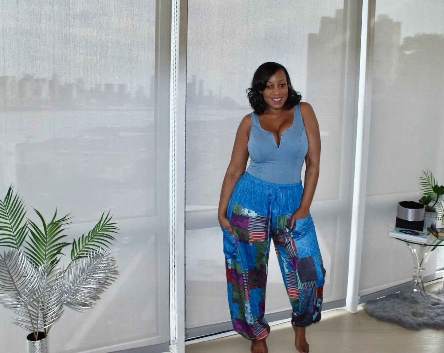 Body Goals Denim Bodysuit