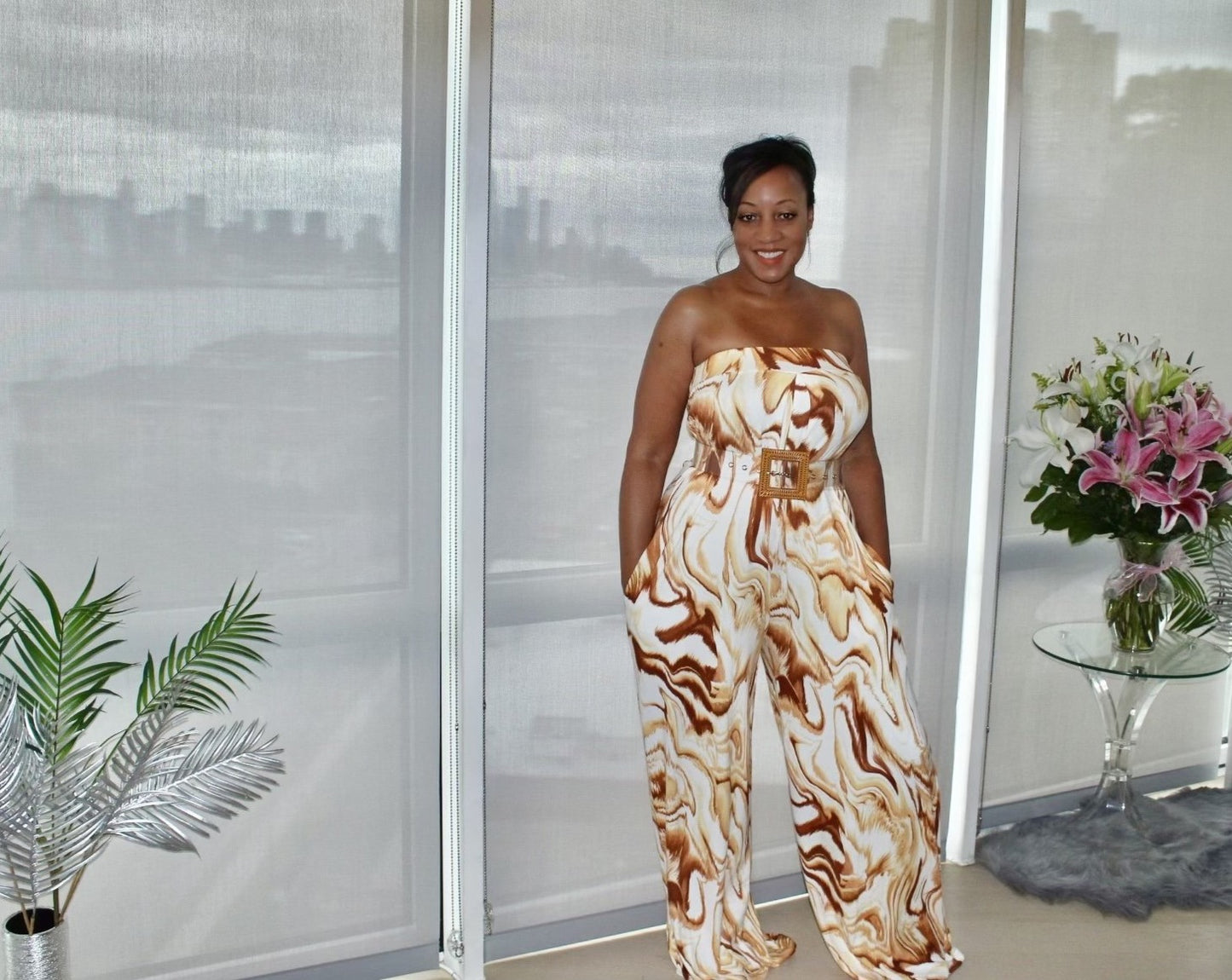 Just Chillin Jumpsuit Swirl