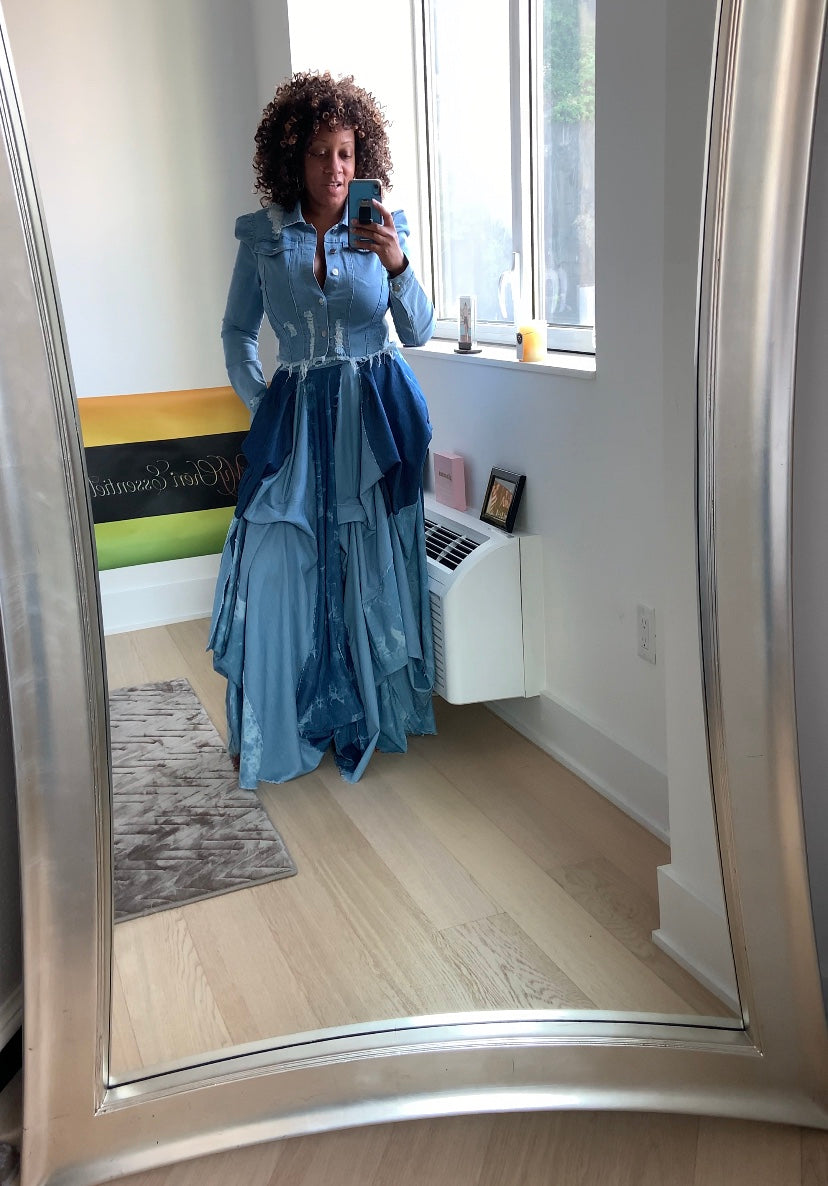 The Blues Denim Maxi Skirt