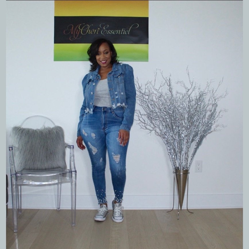 Be A-Frayed Puff Sleeve Denim Jacket