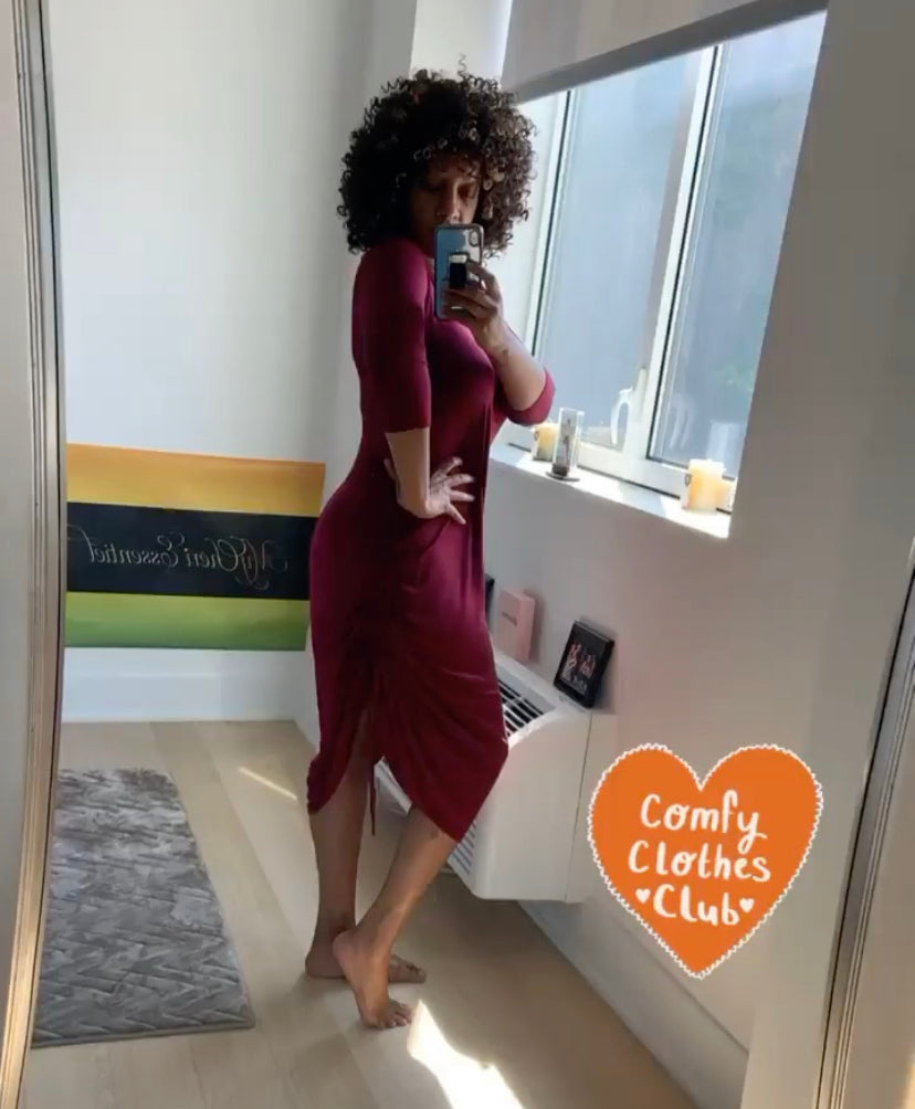 Draw Me In Drawstring Dress