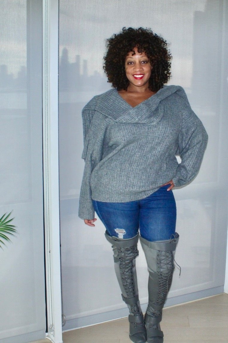 Cowl At The Moon Sweater