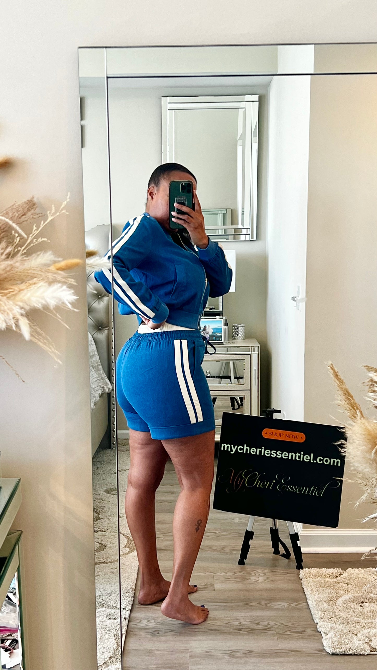 Iconic Denim Short Set