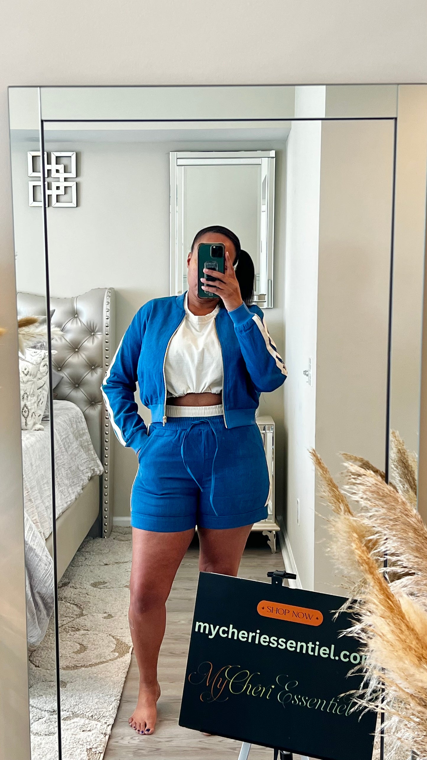 Iconic Denim Short Set
