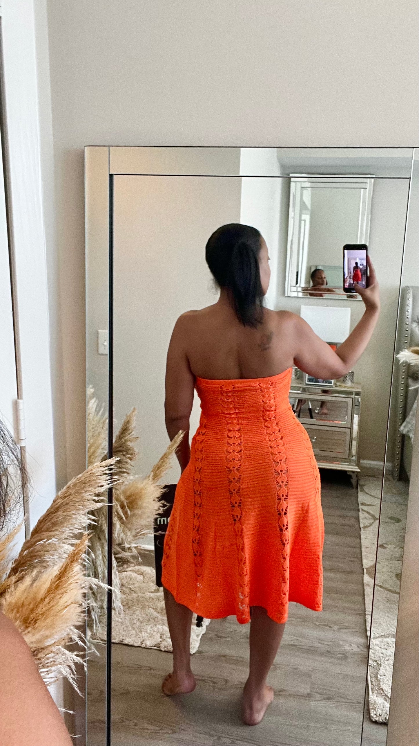 Chic In Crochet Midi Dress