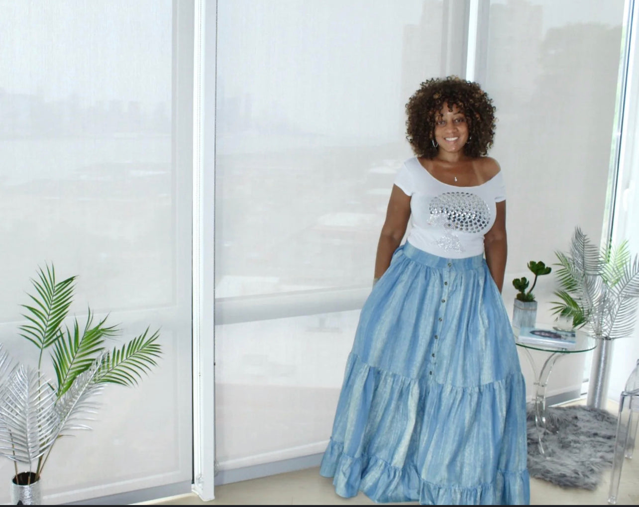 MyCheri Couture Denim Maxi Skirt *20% Off w/code Skirt*