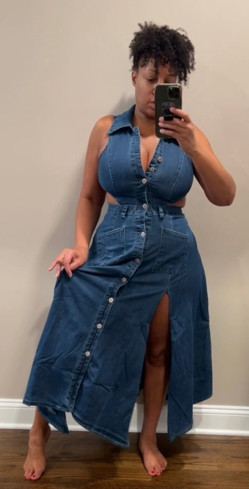 Oh Yes Ma’am Denim Dress