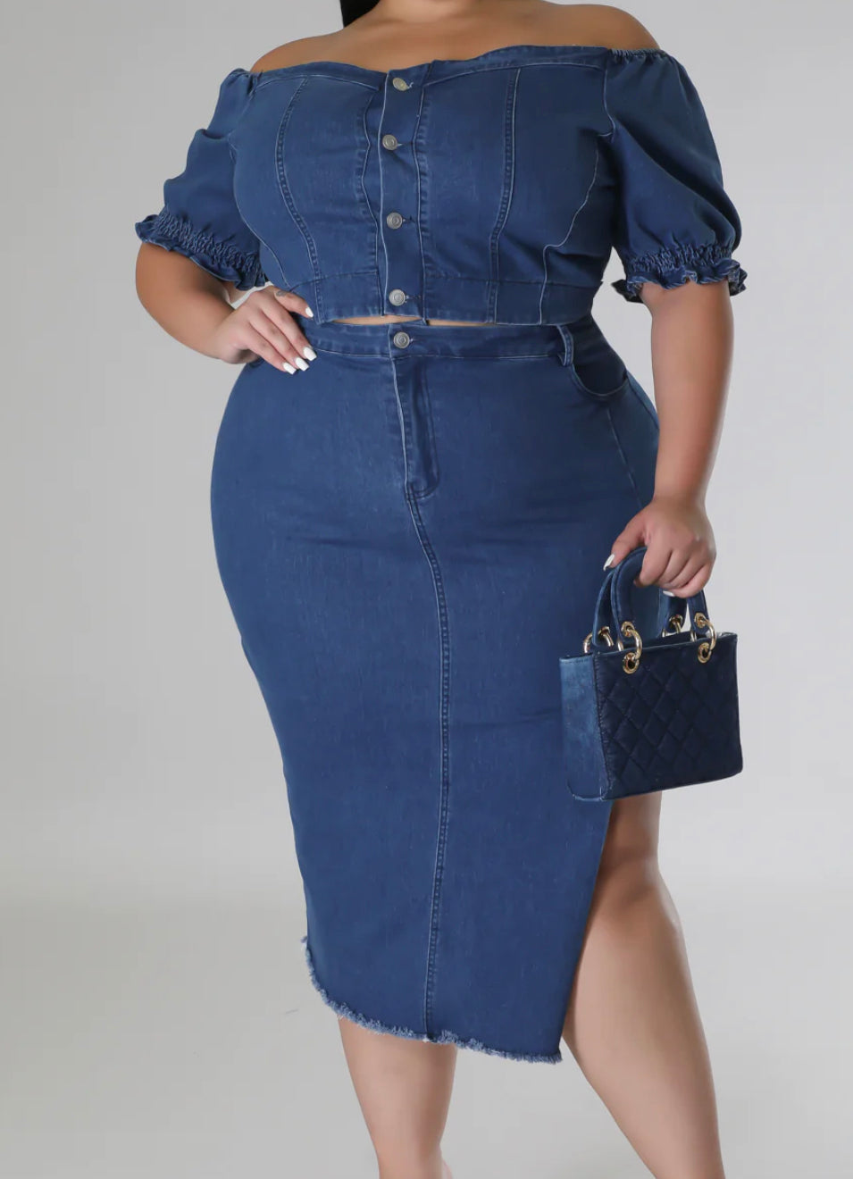 Denim Destination Skirt Set