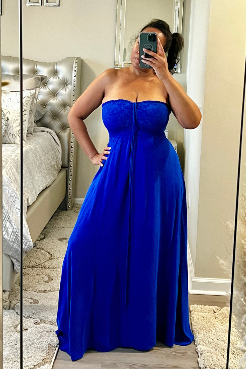 Never Feeling Blue Maxi Dress & Jumpsuit