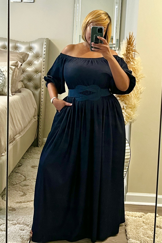 Maxed Out Denim Maxi Dress