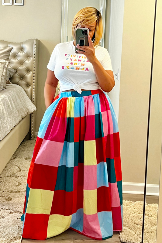 No Squares Allowed Maxi Skirt