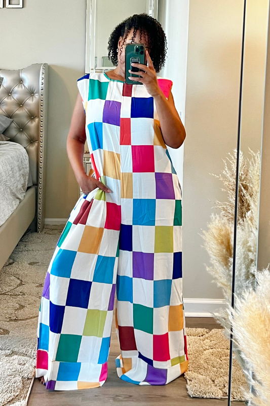Checkered Past Jumpsuit ***READ DESCRIPTION BEFORE ORDERING***