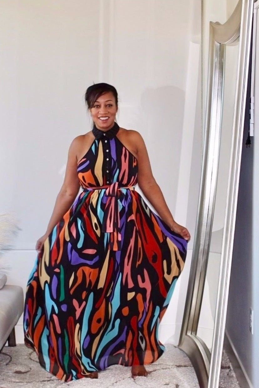 Tuxedo Tess Maxi Dress