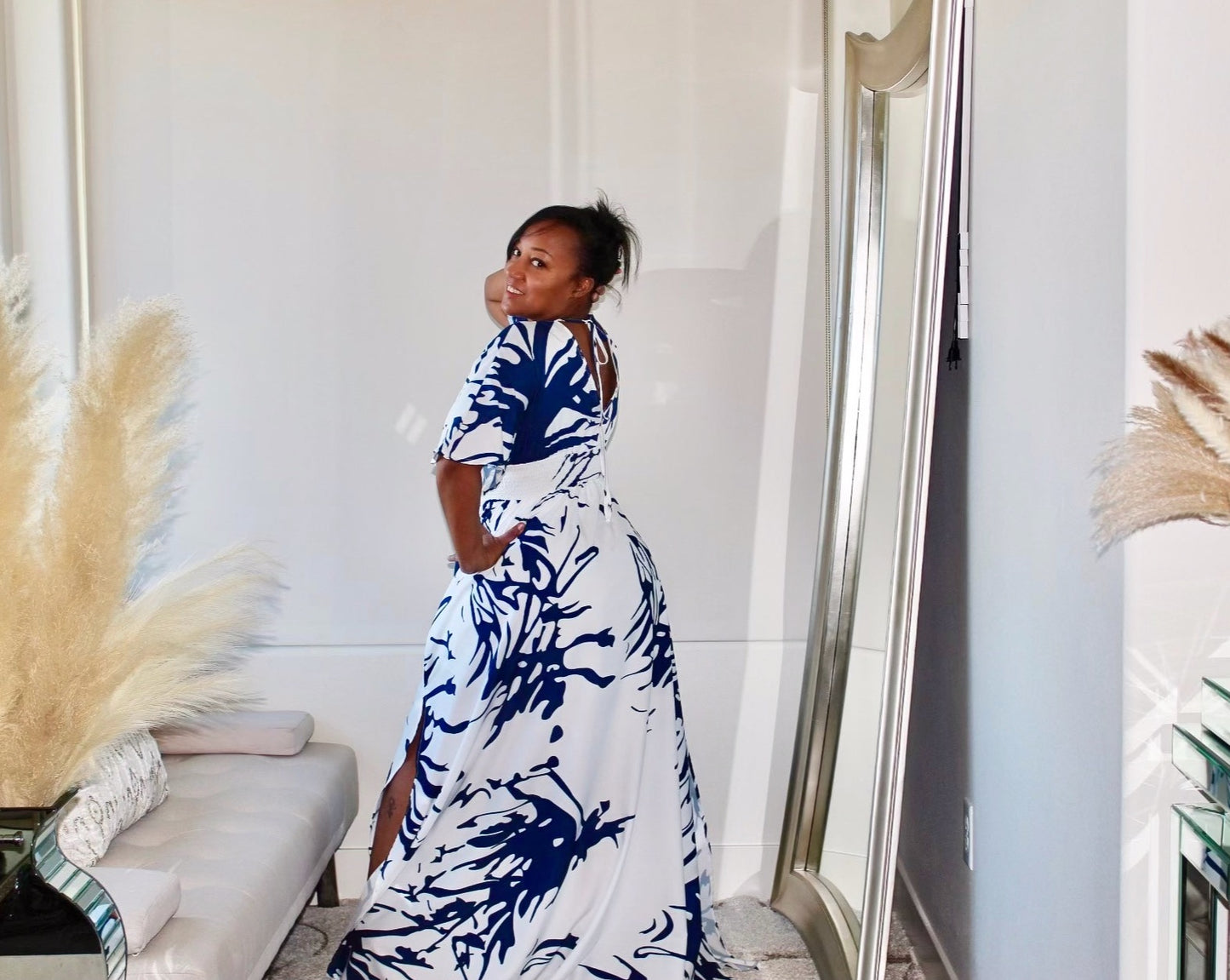 Ink Blot Maxi Dress
