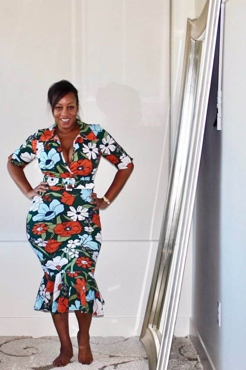 Give Me My Flowers Midi Dress