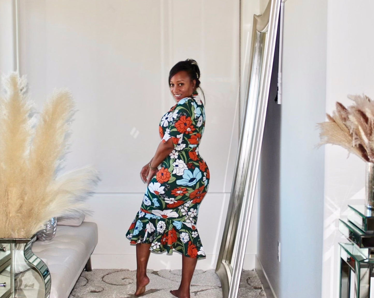 Give Me My Flowers Midi Dress