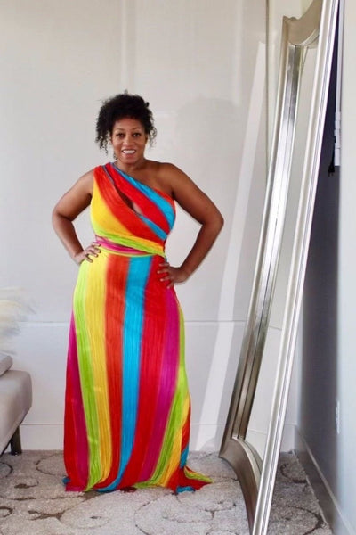 rainbow off shoulder maxi dress Over The Rainbow Maxi Dress *NOW IN SOLID COLORS* – MyCheriEssentiel