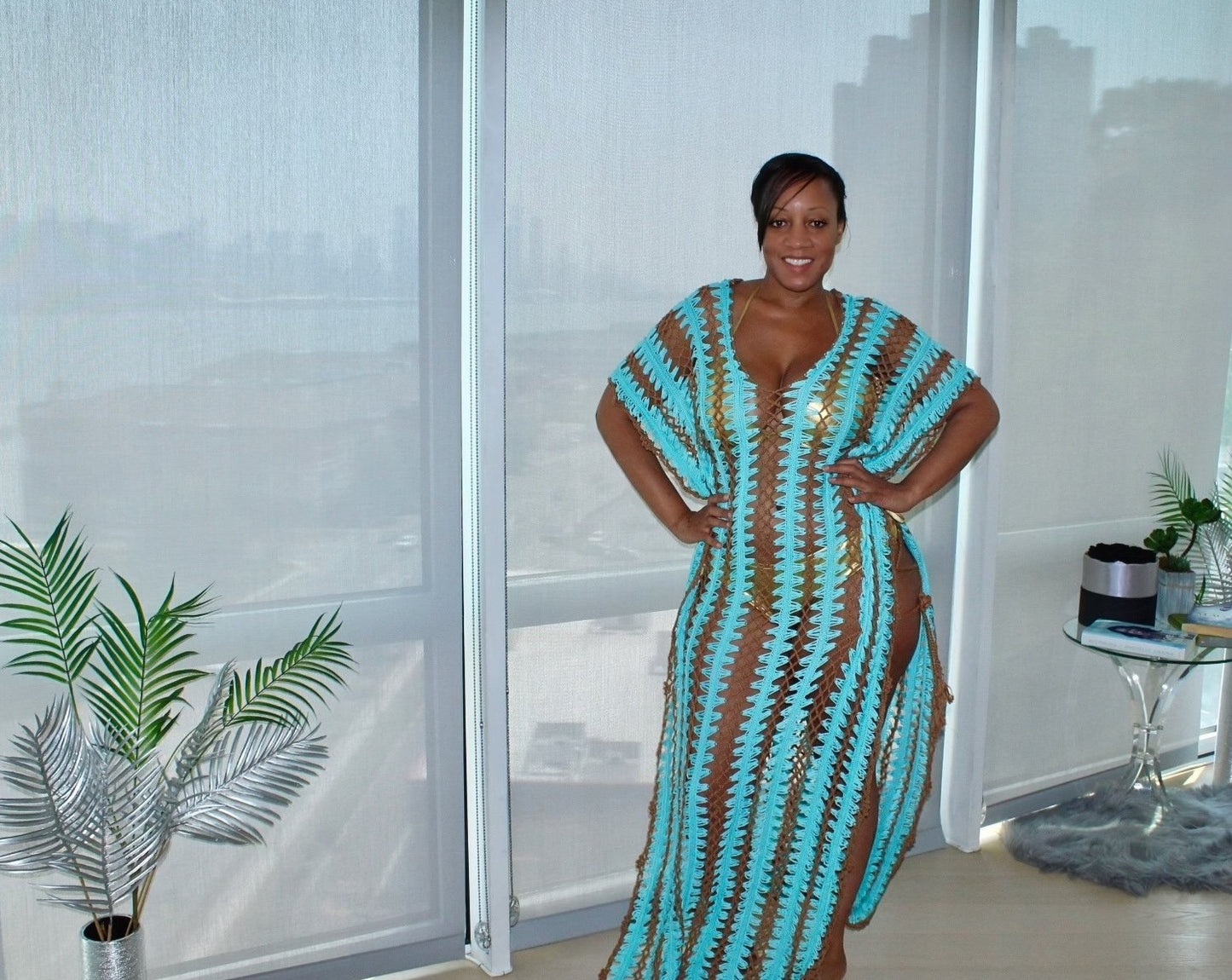 Cover Me Crochet Coverup ***PEACH & WHITE AVAILABLE IN PLUS!***