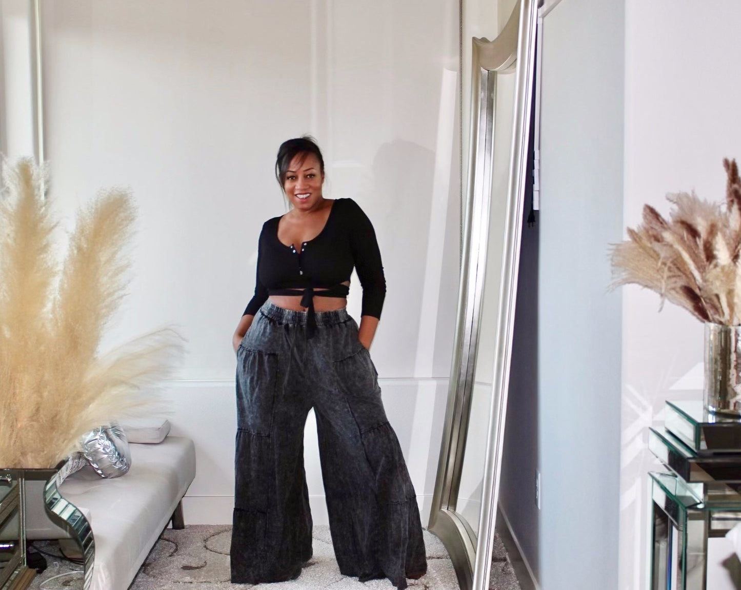Bet On Black Wide Leg Pants