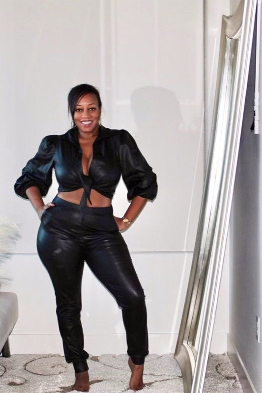 Sandra Dee Leather Pant Set