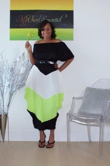 Denise neon color block dress