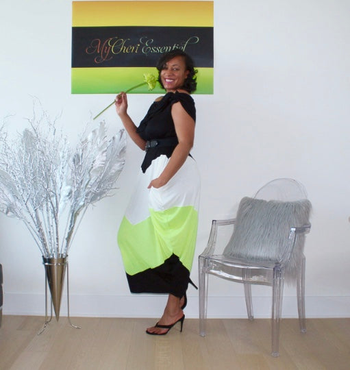 Denise neon color block dress