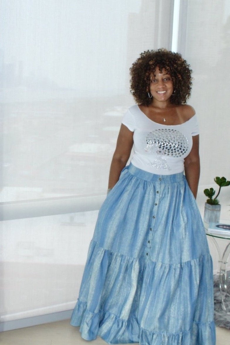 Angie Stone Silver or Gold Afro Studded Tee S-3X! V-Neck also available.